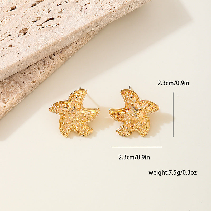 Planderful Vienna Verve Earrings – Cute Color Irregular Starfish Design
