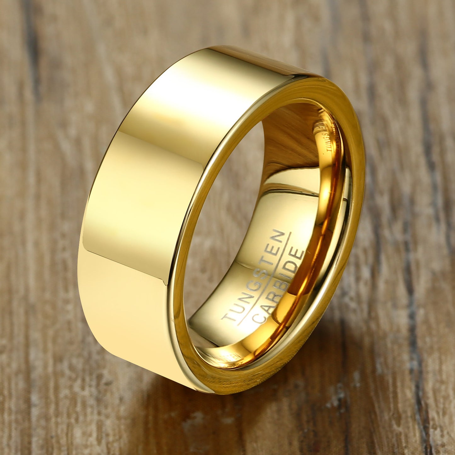 European And American Accessories Gold Simple Men's Tungsten Steel Ring