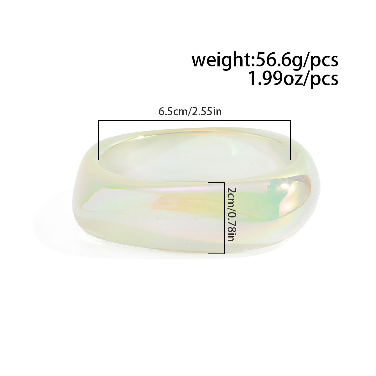 Planderful Geometric Resin Bracelet For Women Multilateral Pearlescent Finish Vienna Verve Collection Jewelry