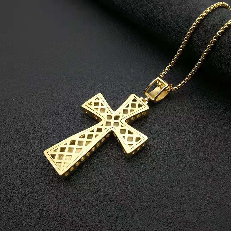 Planderful Everyday Genie Hip Hop Necklace Stainless Steel Gold Plated Rhinestone Pendant For Streetwear Fans
