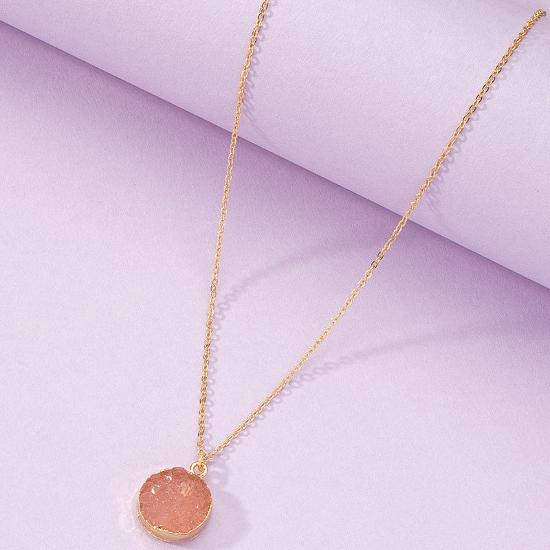 Luxurious Crystal Sprout Necklace with Enamel Detail