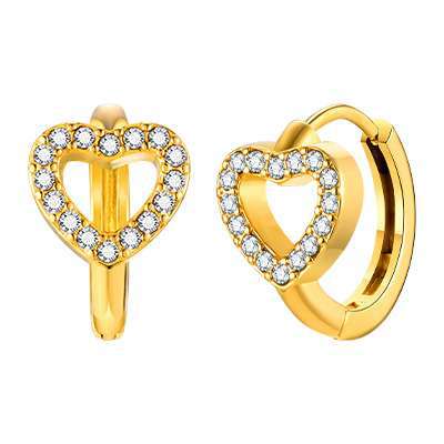 Zircon Heart Earrings — Nine Styles
