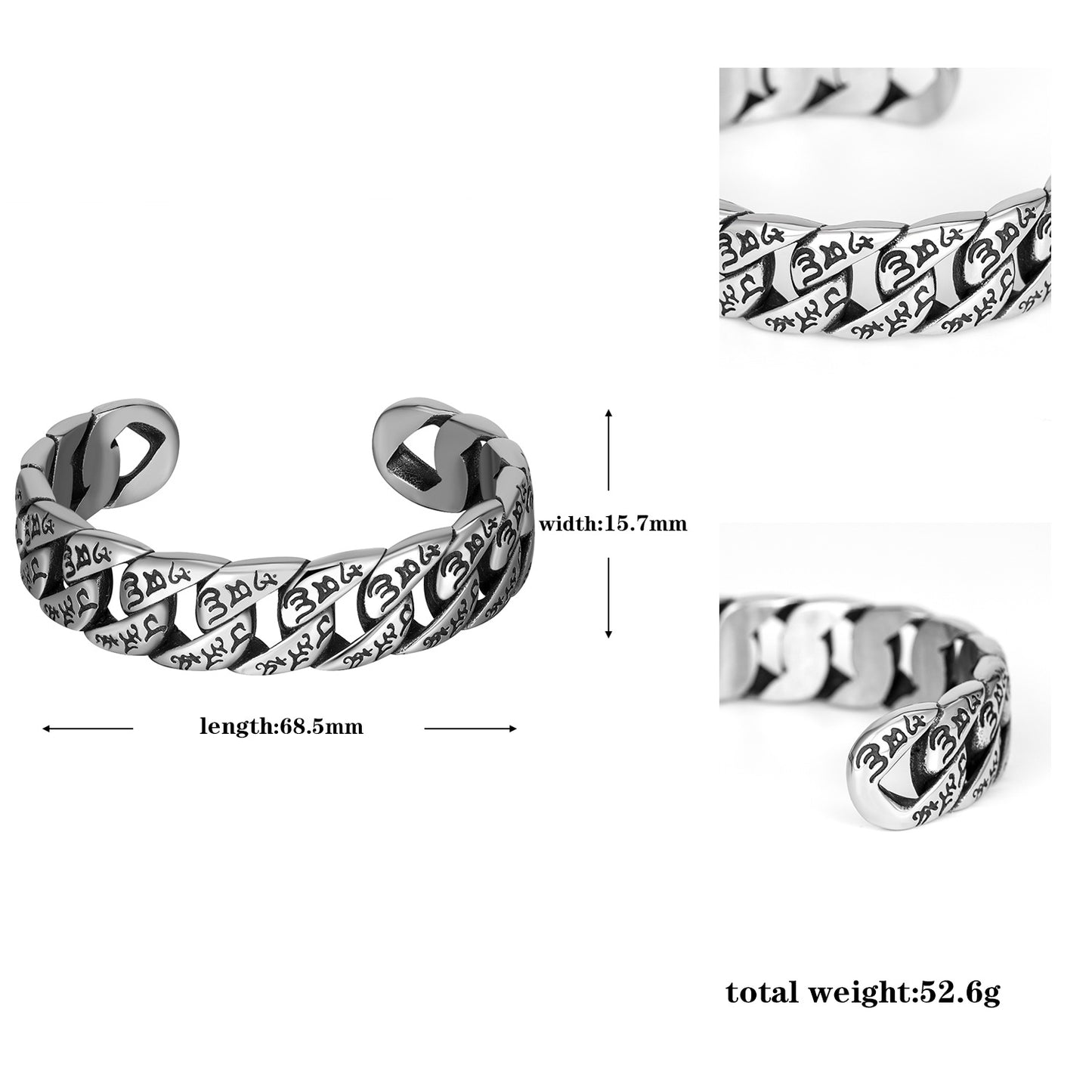 Stainless Steel Bracelet – Statement Mantra