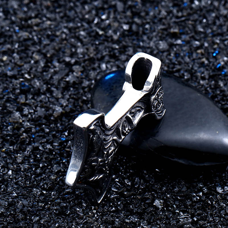 Titanium Steel Nordic Viking Totem Pendant for Men - Retro European and American Accessories Wholesale