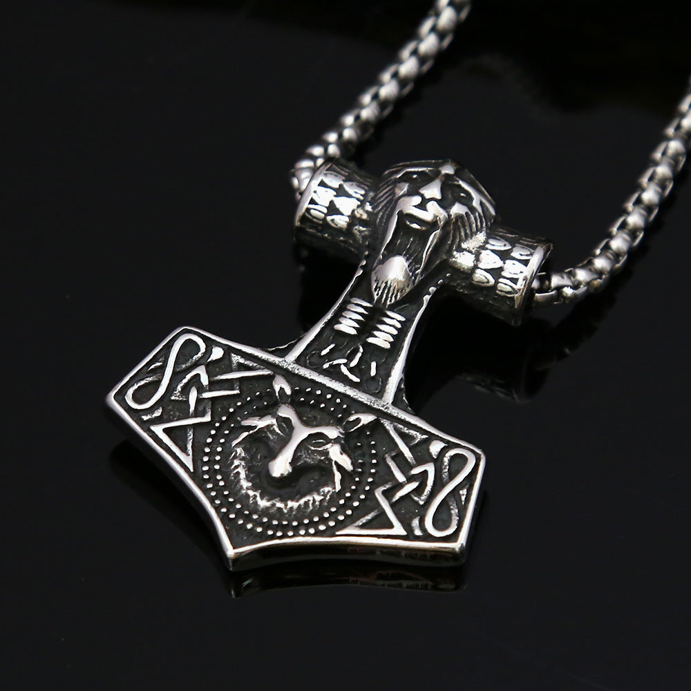 Cross-Border Retro Stainless Steel Viking Necklace Jewelry