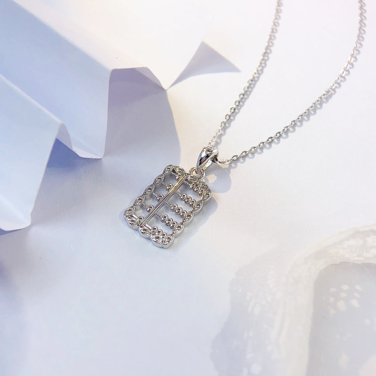 Minimalist Korean 925 Sterling Silver Pendant Necklace