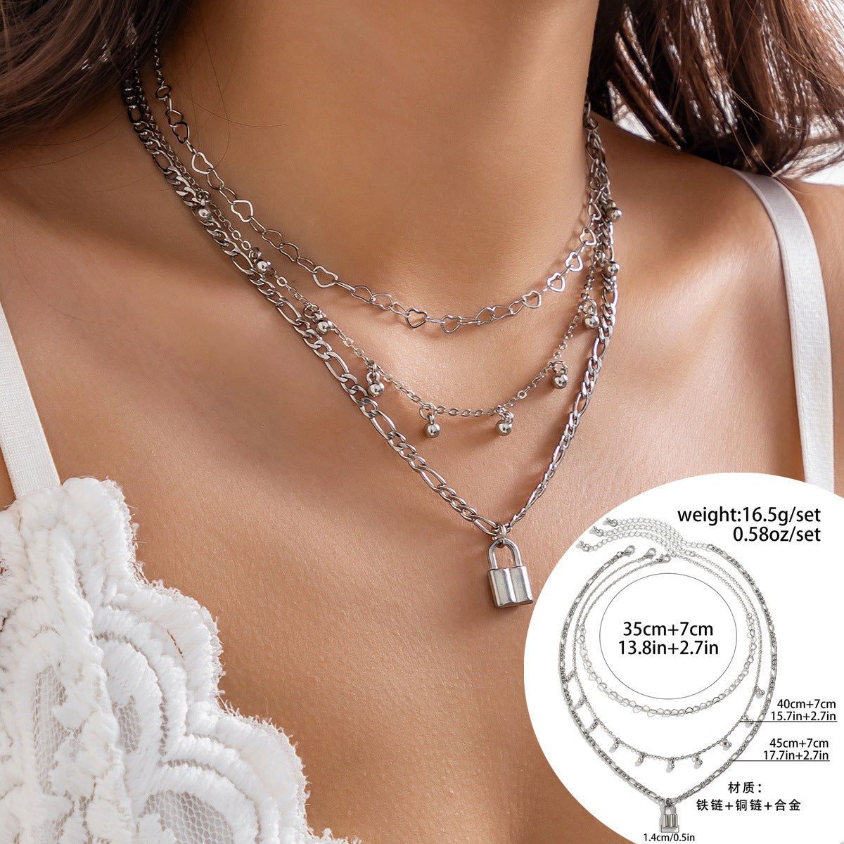 Cross-border Jewelry: Elegant Multi-layered Necklace with Imitation Pearls
