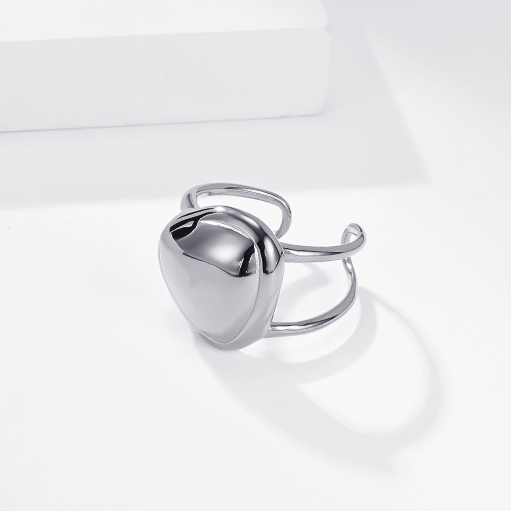 Planderful Stainless Steel Ring For Women Everyday Genie Arc Open Design Smooth Surface Comfort Fit Sizes 5 To 10