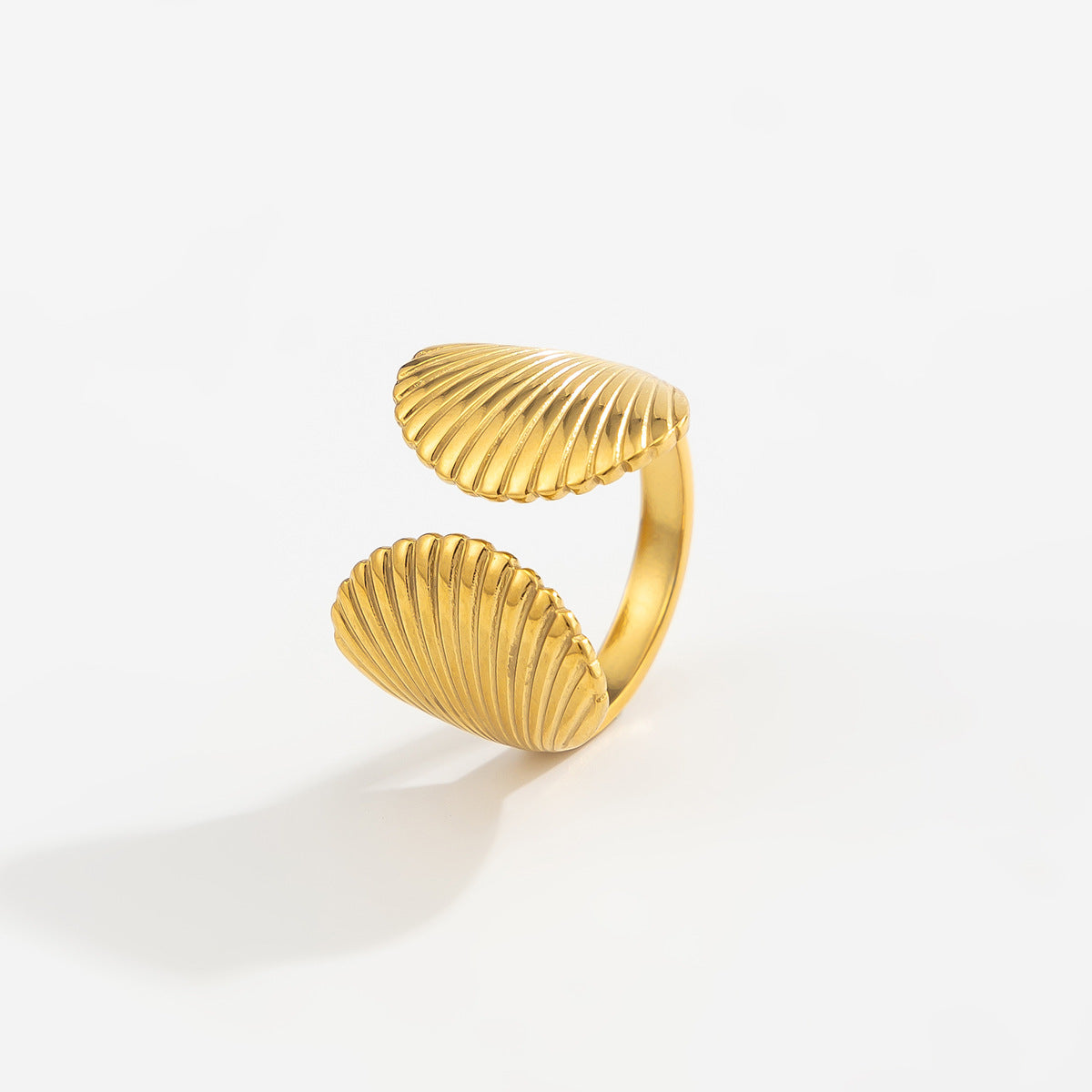 Planderful Stainless Steel Butterfly Ring For Women Vienna Verve Vacation Style Hollow Geometric Opening Jewelry