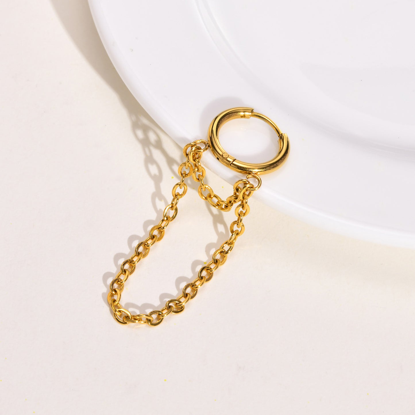 Titanium Steel Fashion Personality Earrings Ladies Chain Earrings