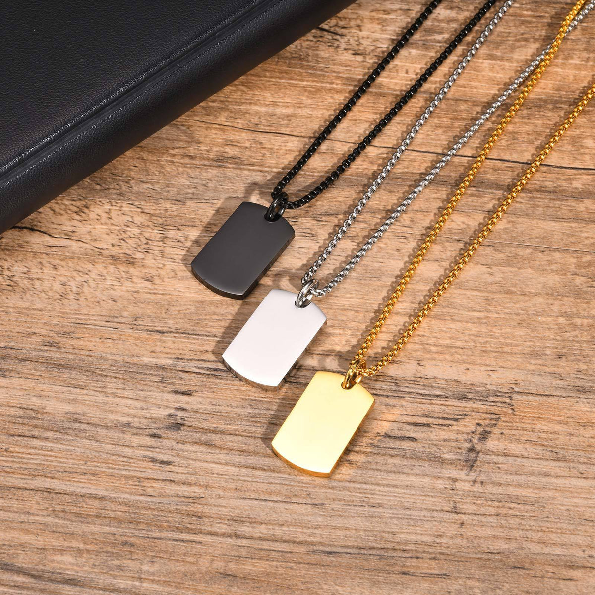 Geometric Stainless Steel Necklace for Men