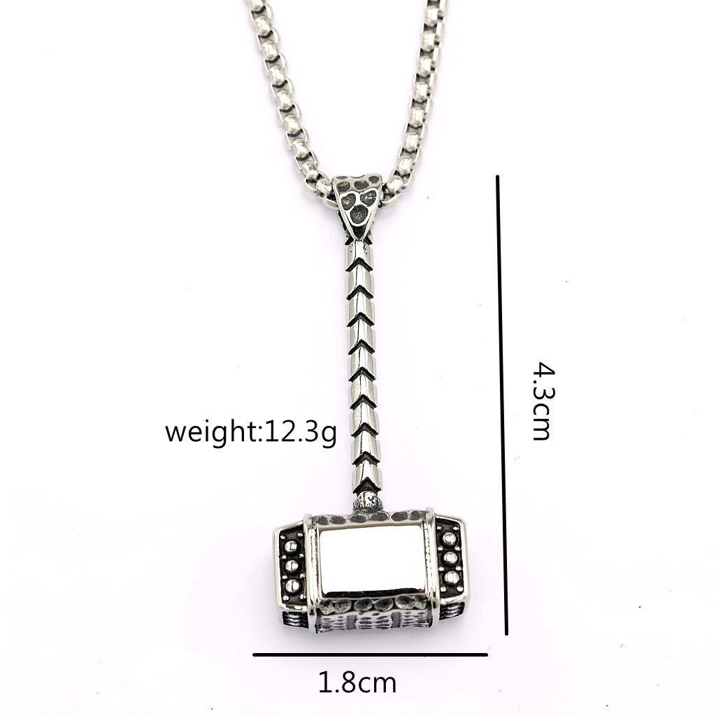 Vintage Viking Stainless Steel Men's Pendant Necklace