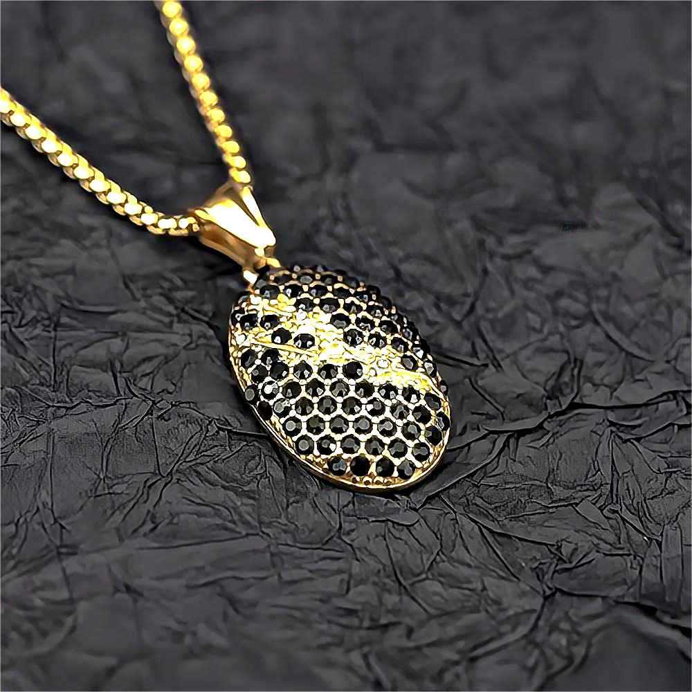 Zodiac Zircon Stainless Steel Pendant Necklace