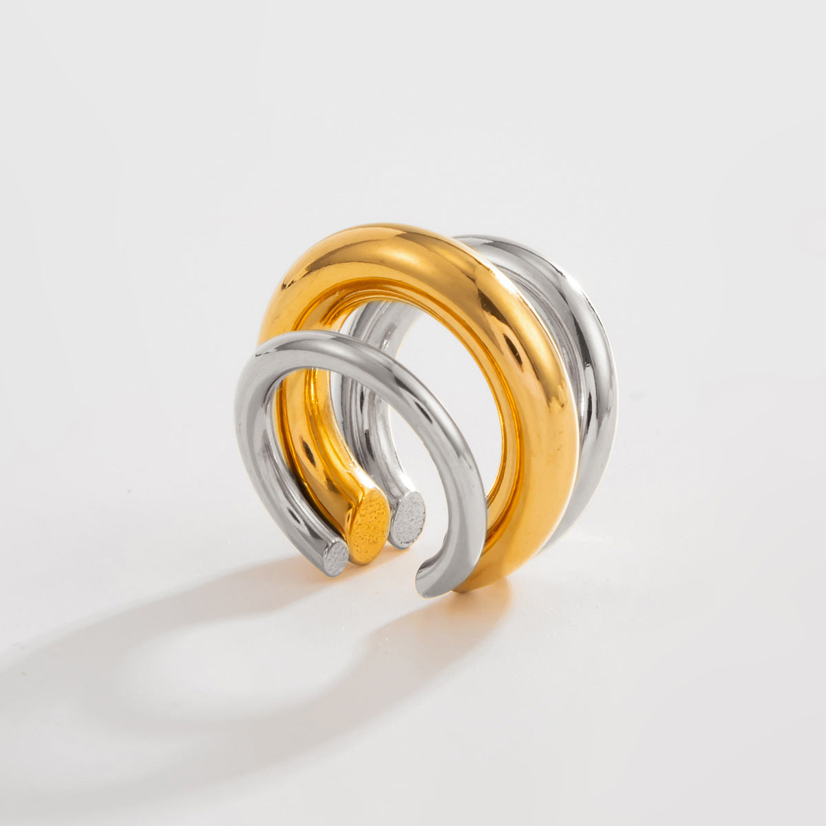 Planderful Vienna Verve Clip On Earrings Non Piercing Light Sensitive Geometric Ring Statement For Fashion Fans
