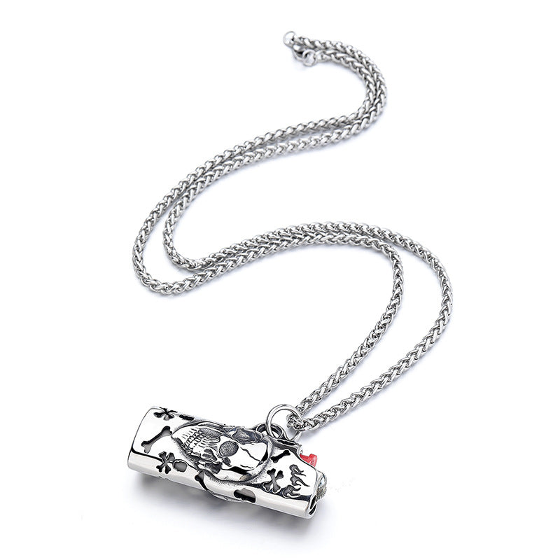 Steel Necklace Pendant – Vintage Skull