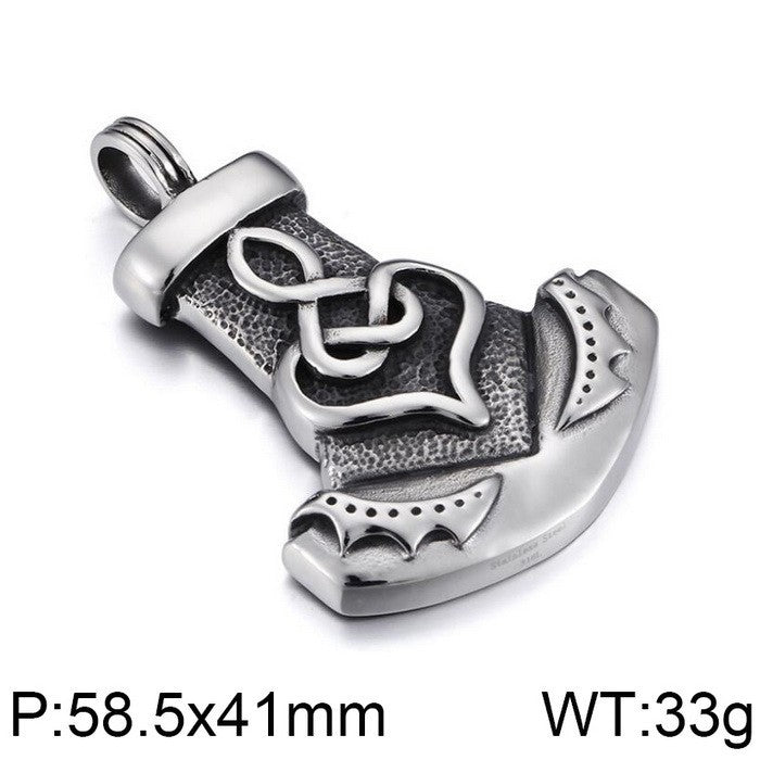 Planderful Dark Wolf Head Pendant Men Titanium Steel