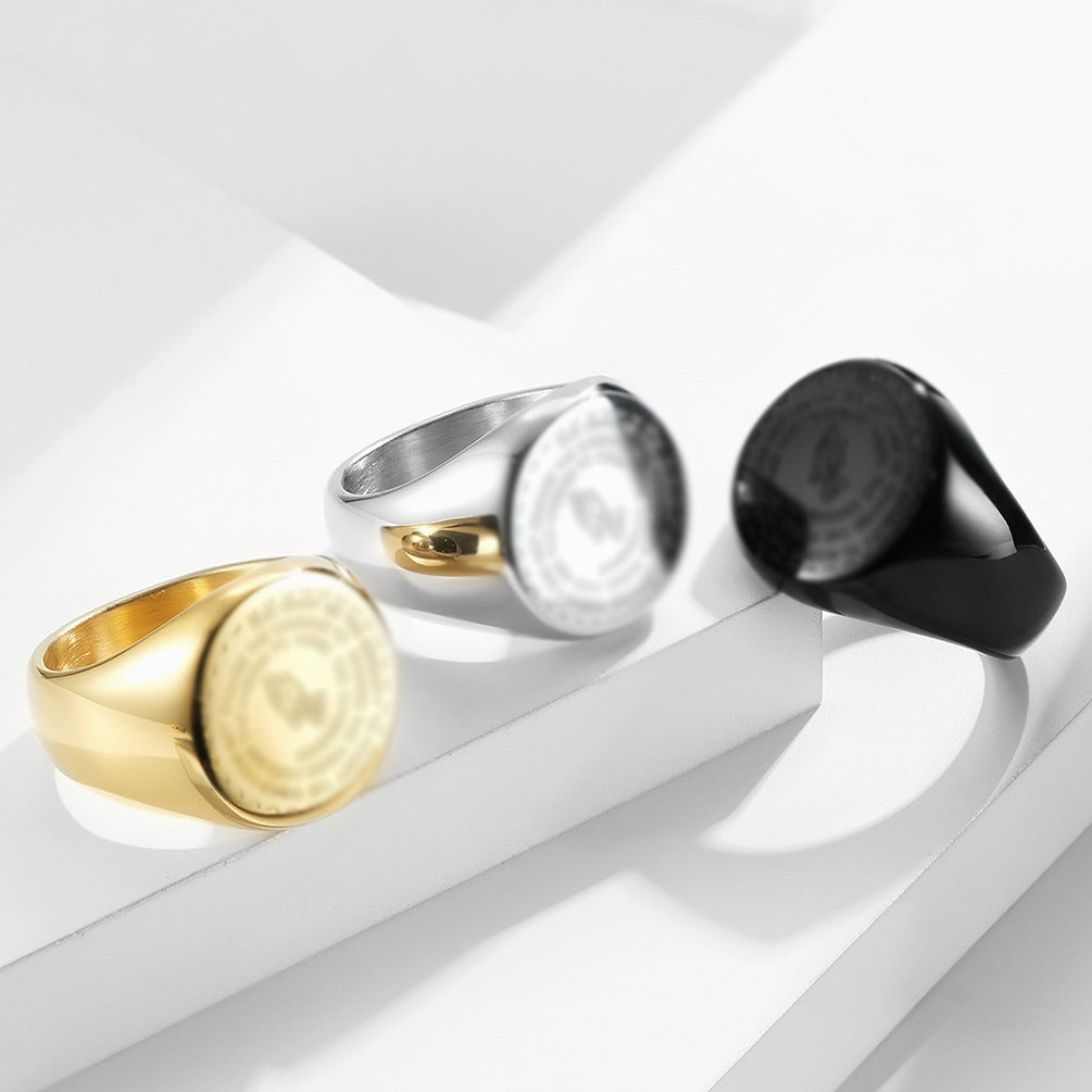 Stylish Titanium Steel Men's and Women's Rings Wholesale