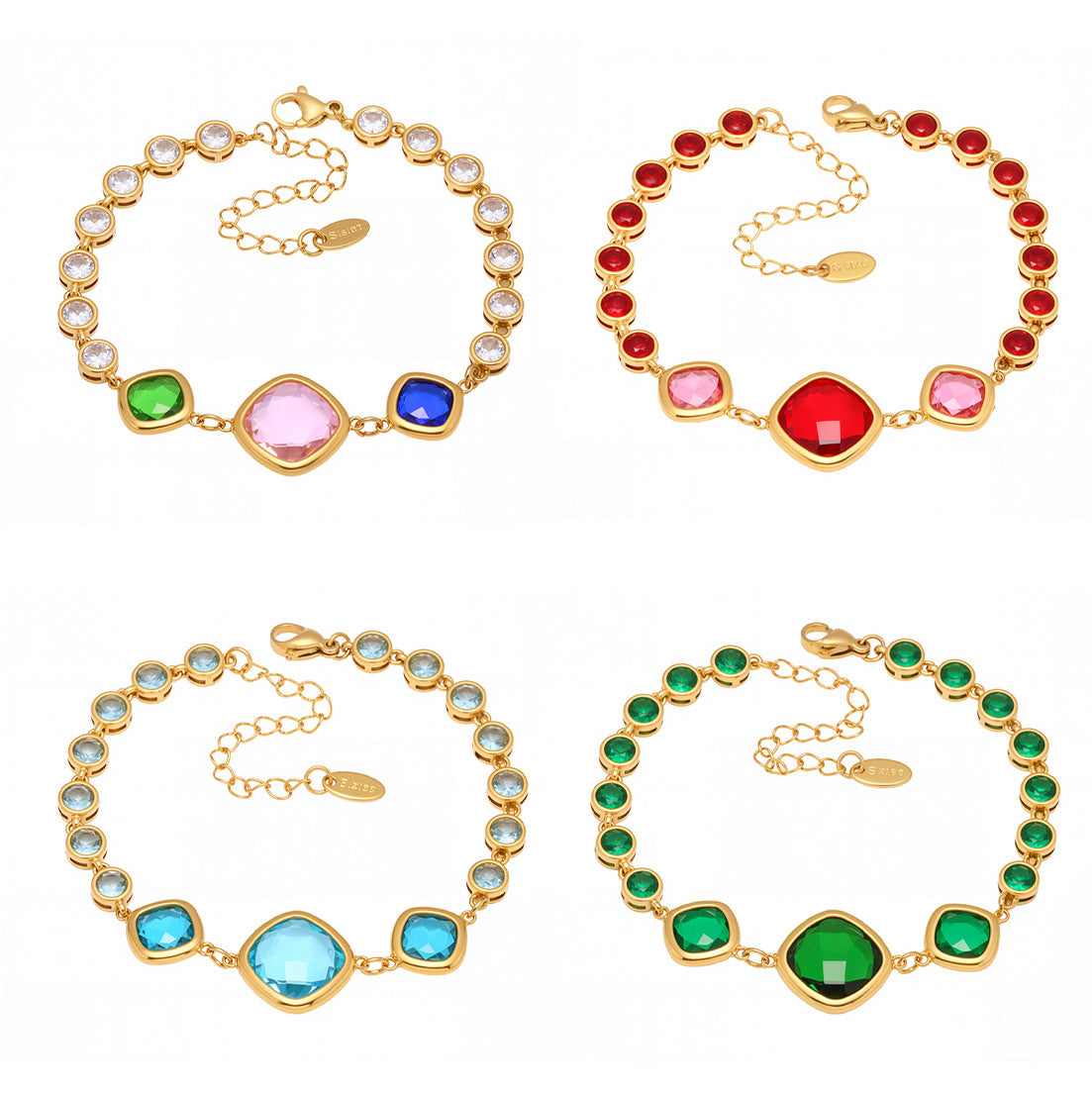 Planderful Stainless Czech Glass Stone Bracelet For Women