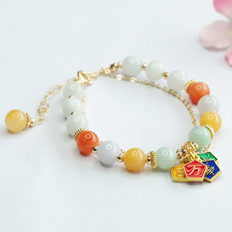 Jadeite Round Bead 7~8 mm Bracelet