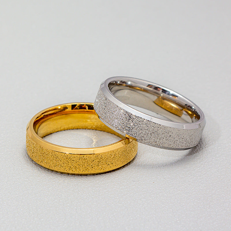 Planderful Matte Stainless Steel Ring 6mm Unisex Everyday Wear Durable Minimalist Design