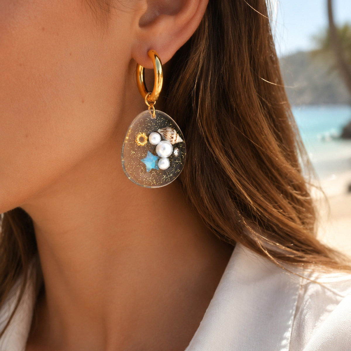 Stainless Steel Pearl Vintage Earrings