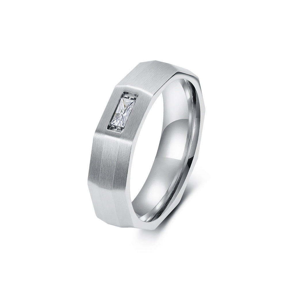 Geometric Stainless Steel Ring