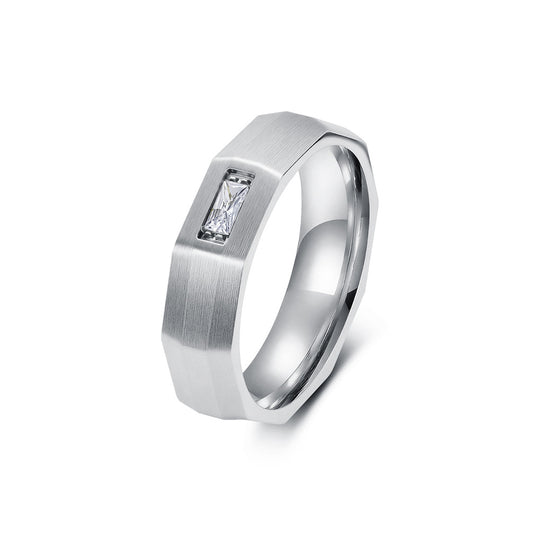 Geometric Stainless Steel Ring
