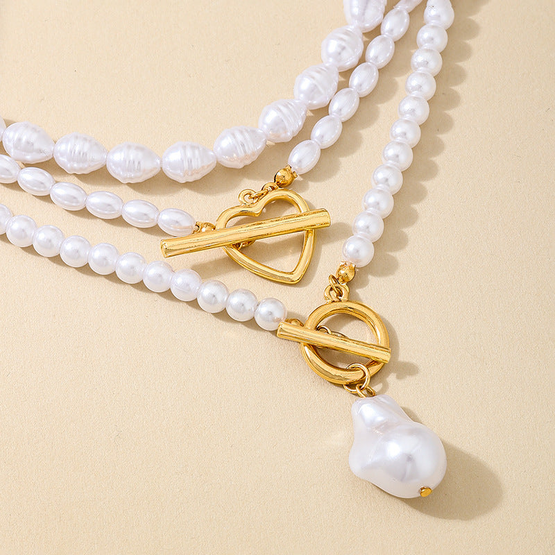 Planderful Vienna Verve Necklace – Elegant Baroque Design with Imitation Pearls