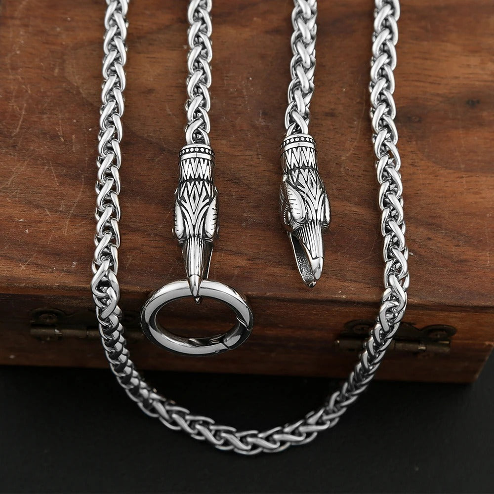 Punk Viking Wolf Stainless Steel Men's Pendant Necklace