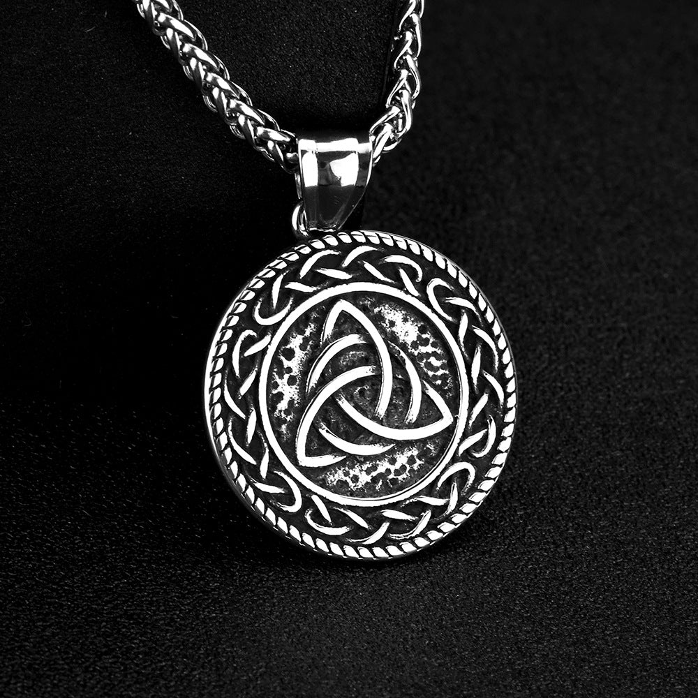 European And American Retro Men's Jewelry Stainless Steel Pendant Personalized Celtic Knot Necklace