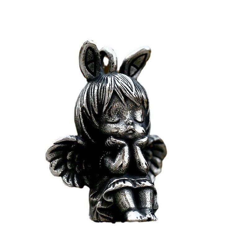 Creative Titanium Steel Little Angel Girl Pendant for Men - Cross-Border Foreign Trade Wholesale