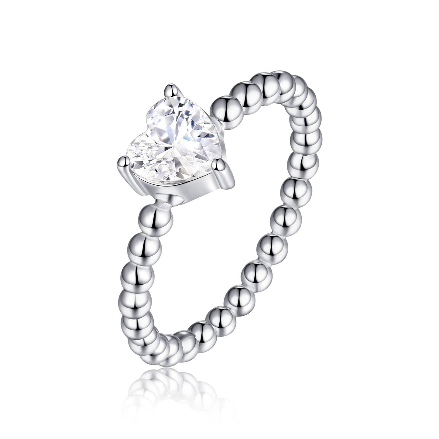 Cross-Border S925 Sterling Silver Zircon Love Ring Women