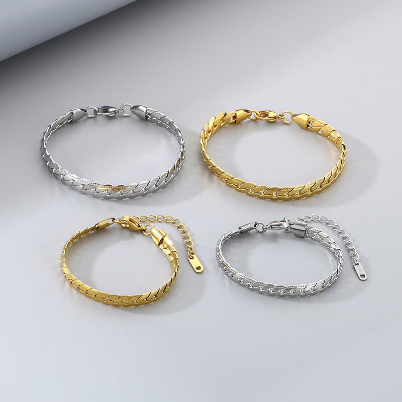 Titanium Steel Necklace For Men Korean Engraved Chain Trend