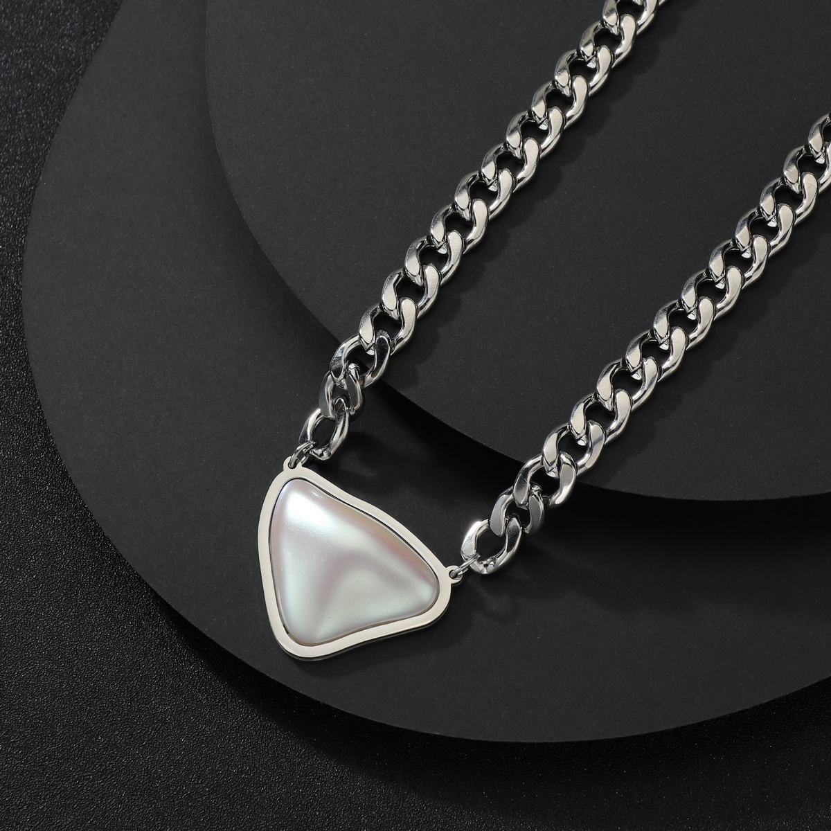 Heartbeat Steel Necklace by Planderful - Hip-Hop Street Style Jewelry for Men