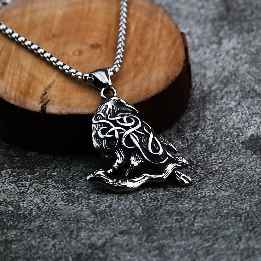 Vintage Skull Cross Stainless Steel Men's Pendant Necklace