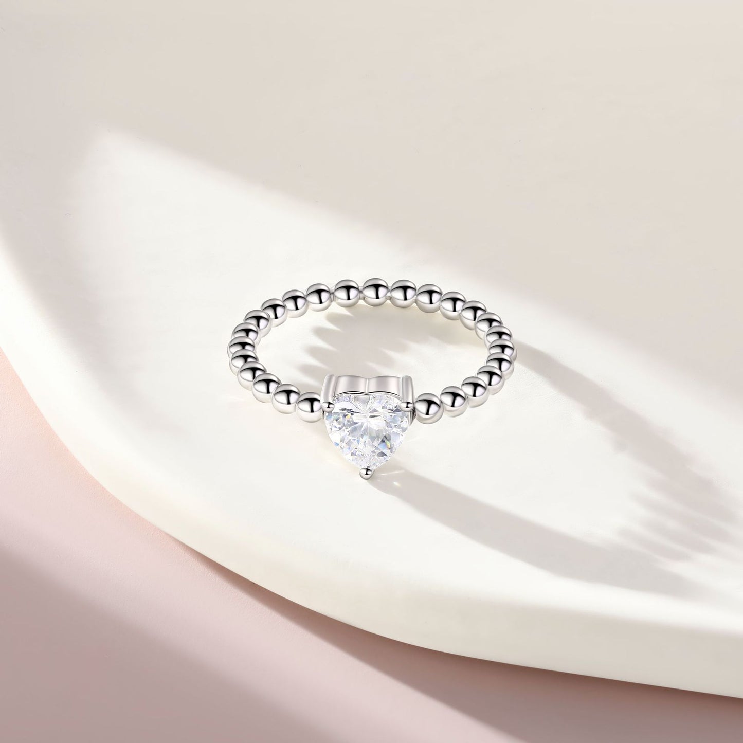 Cross-Border S925 Sterling Silver Zircon Love Ring Women