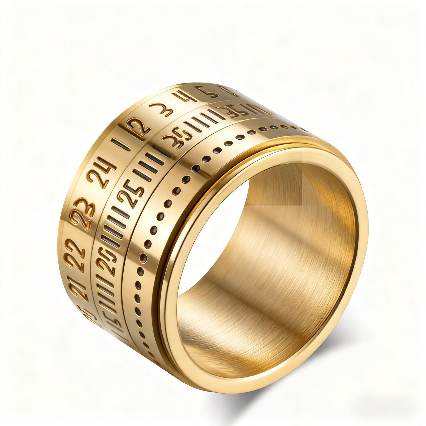 Steel Ring Statement Oversized Hip Hop