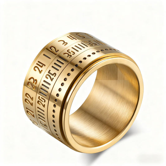 Steel Ring Statement Oversized Hip Hop