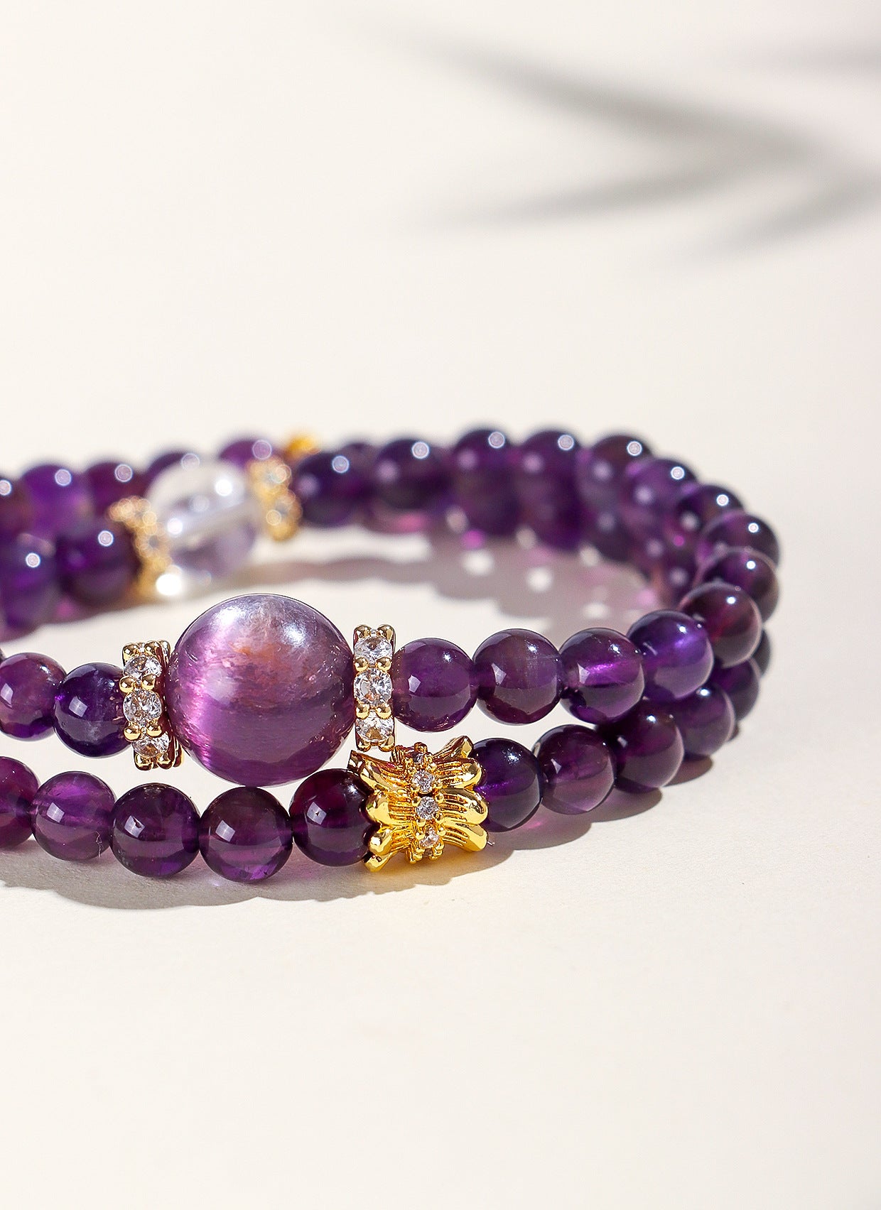 Planderful Fortune's Favor Amethyst Bracelet – Elegant National Style Design