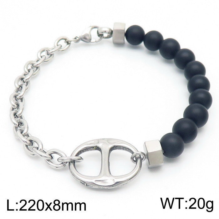 Planderful Pig Nose Titanium Bracelet For Women And Men