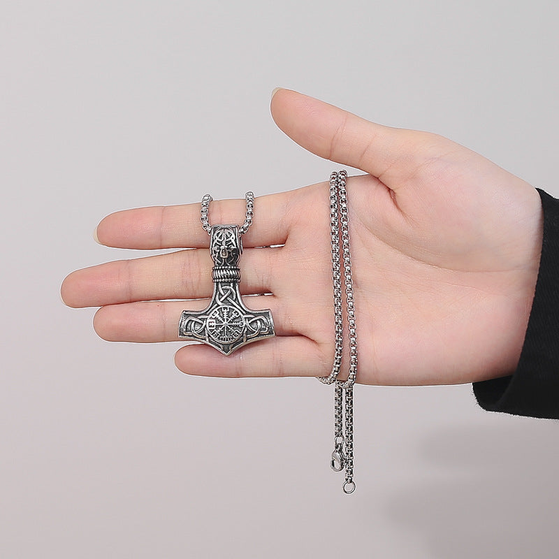 Titanium Steel Necklace - Vintage Nordic Viking Anchor