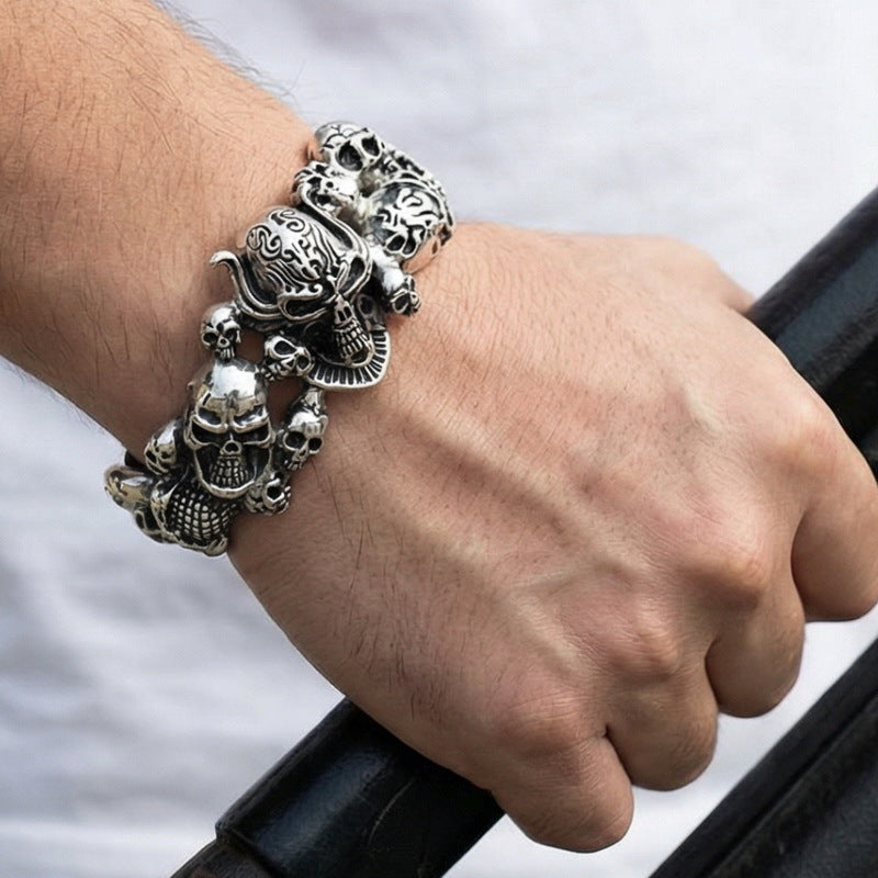 Skull Titanium Steel Men's Bracelet