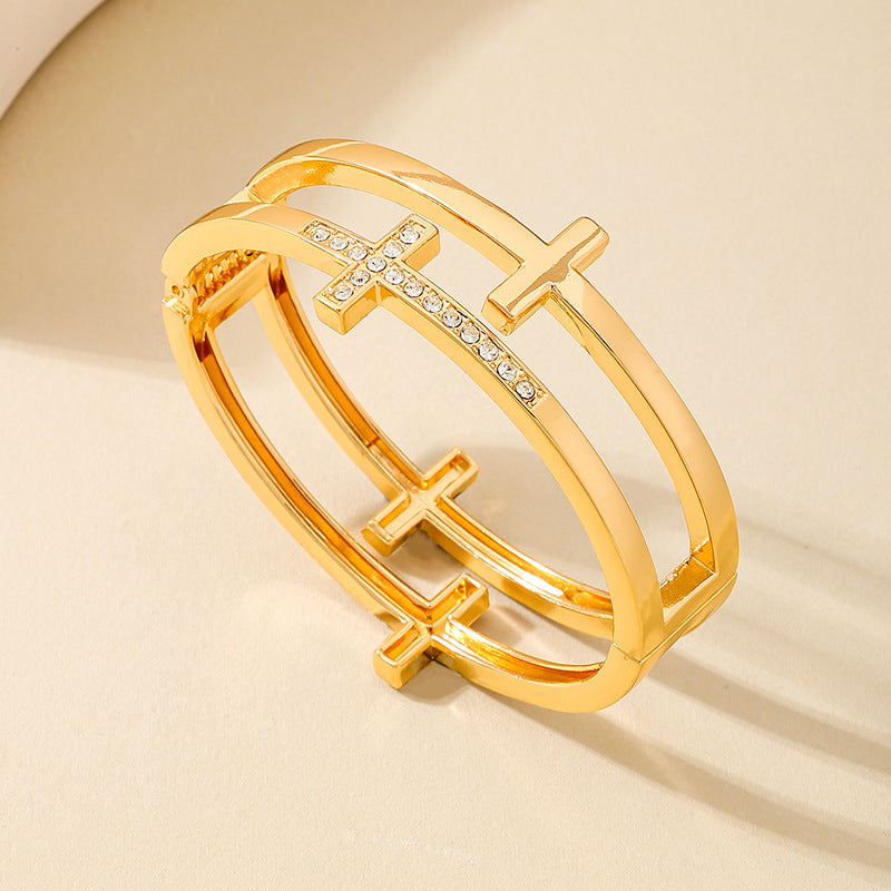 Planderful Vienna Verve Jewelry Set – Retro Metal Design with Zircon-Studded Accent