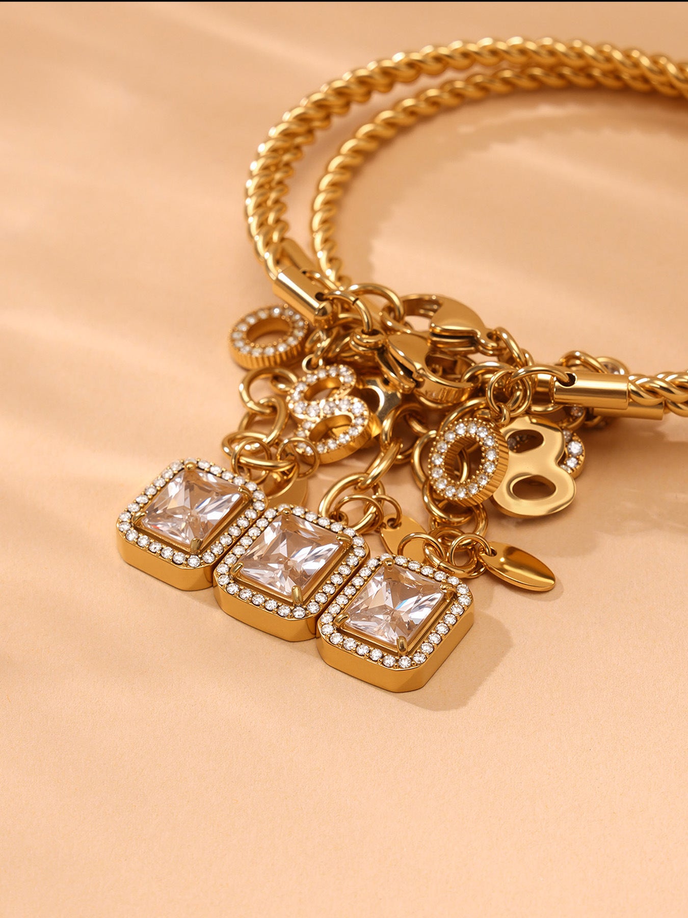 Planderful Everyday Genie Zircon Twist Bracelet 18K Gold