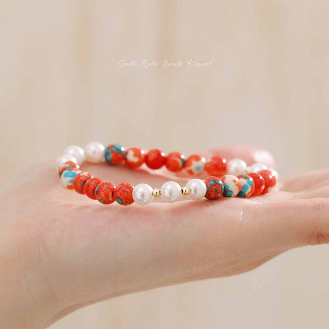 Contemporary Stone 925 Sterling Silver Bracelet