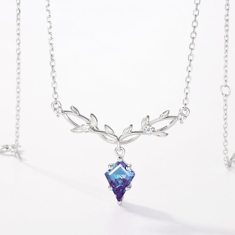 S925 Sterling Silver Lab-Grown Alexandrite Signature Necklace