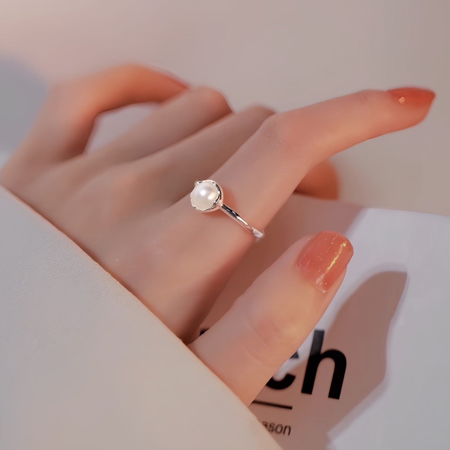 Planderful Sterling Silver Bead Ring For Women Adjustable Minimalist Niche Design Elegant Everyday Genie Collection