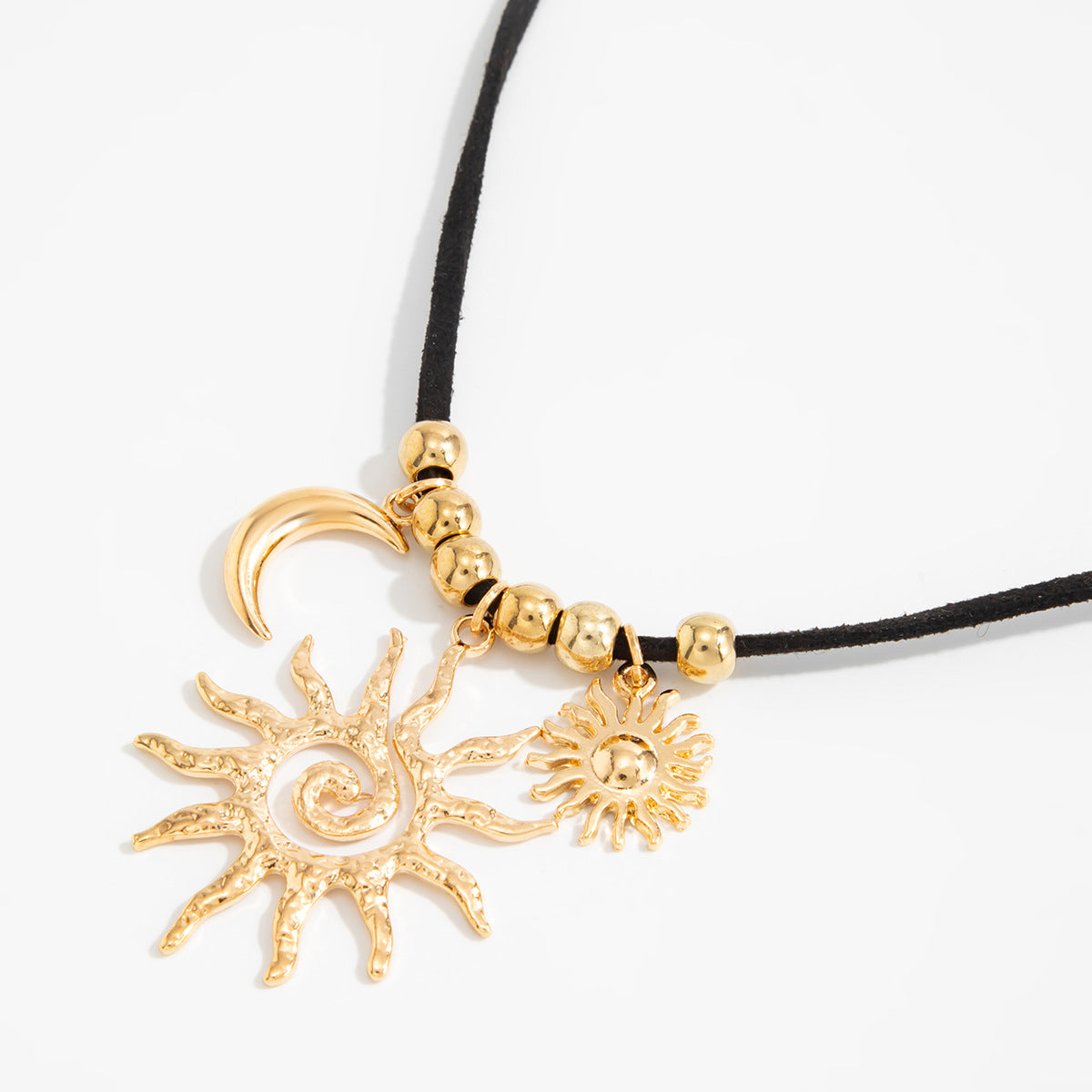 Sun Crescent Beaded Vacation Necklace