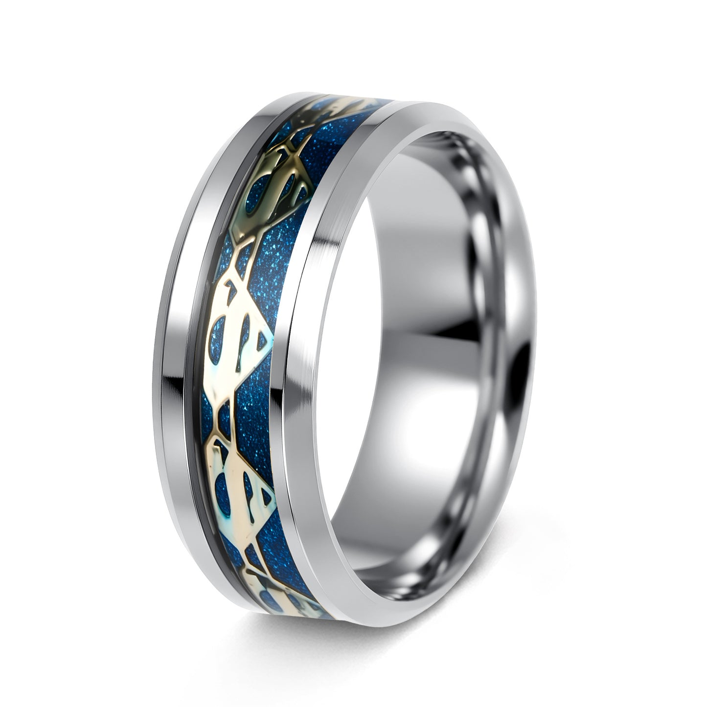 Planderful Superman Logo Ring Durable Steel Unisex Accessory For Comic Fans Size 7 To 12