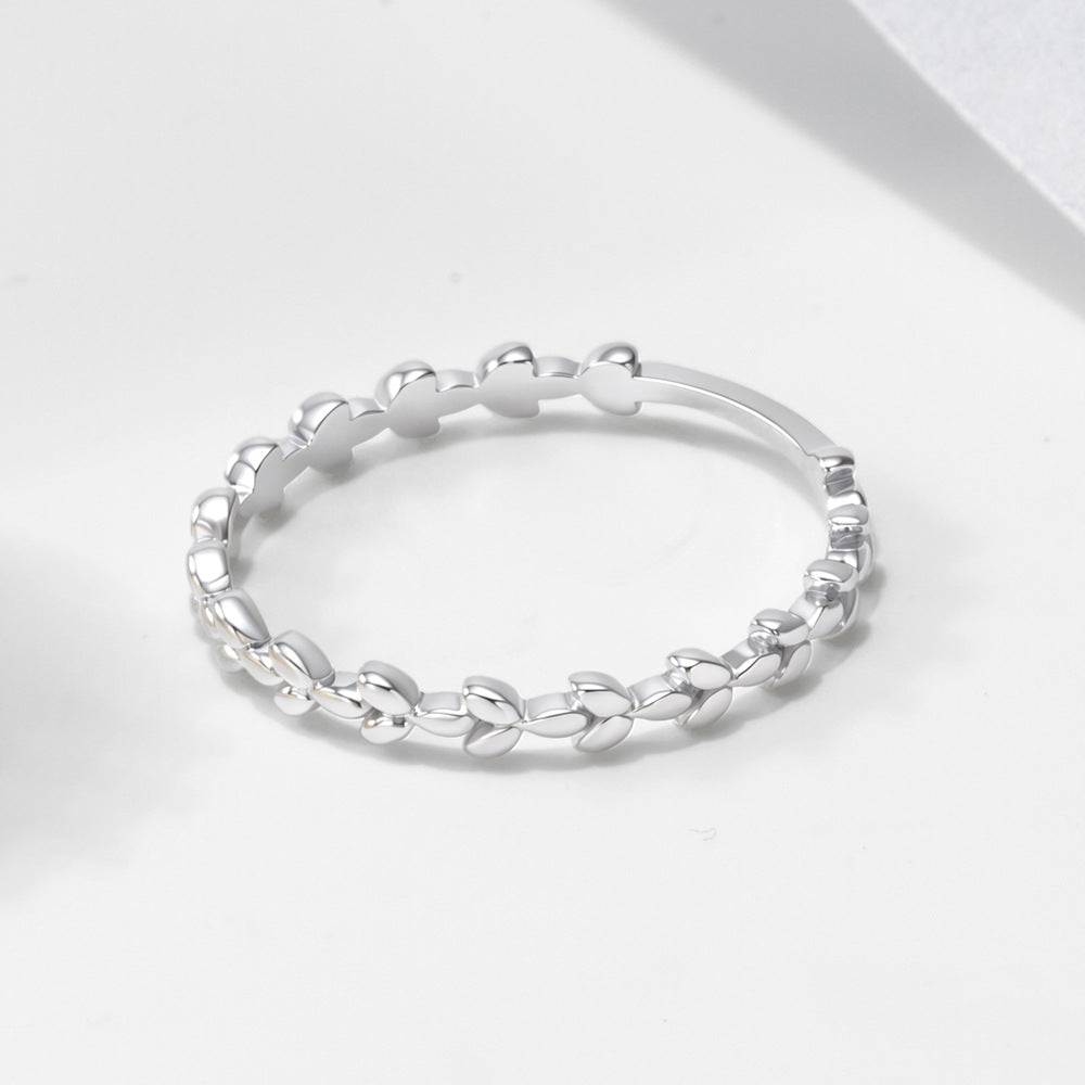 And Design Leaf Ring Olive Branch 925 Sterling Silver Ring